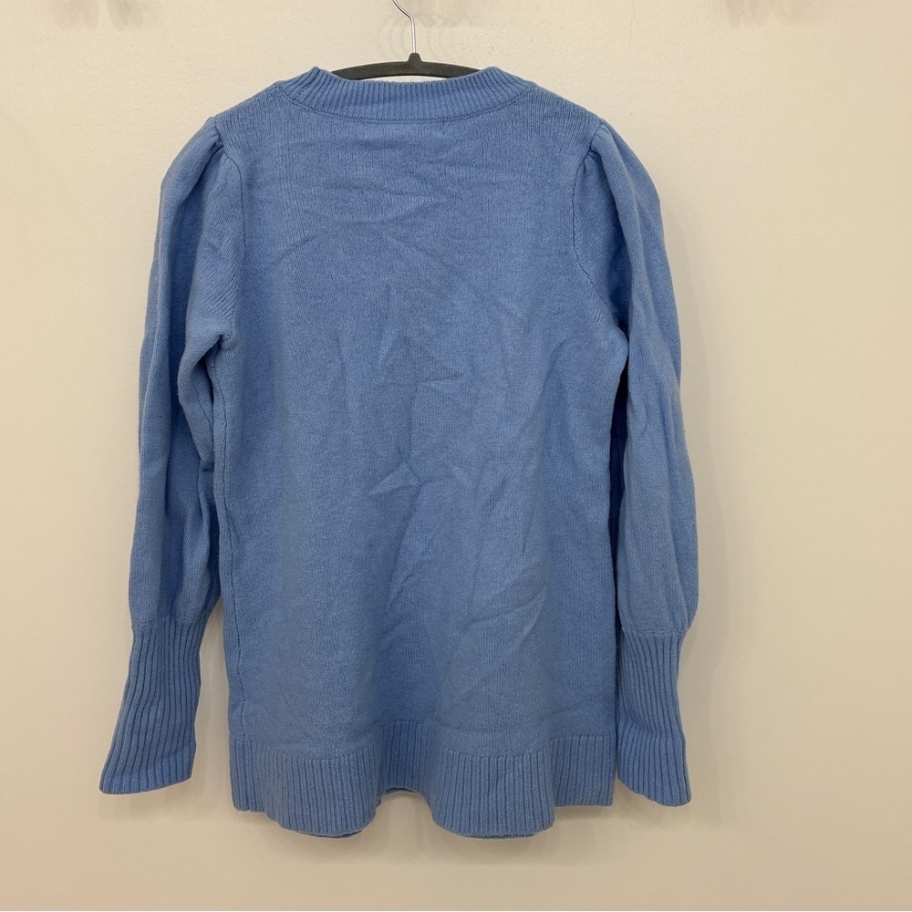 Hill House The Sylvie Sweater in vista blue merino wool tunic crewneck - Picture 7 of 7